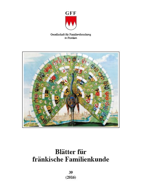 Blätter für fränkische Familienkunde Band 40 (2017)